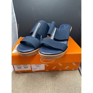 Italiana by Italian Shoemakers Womens Tracii Wedge Sandal Women’s Size 6 with Rh